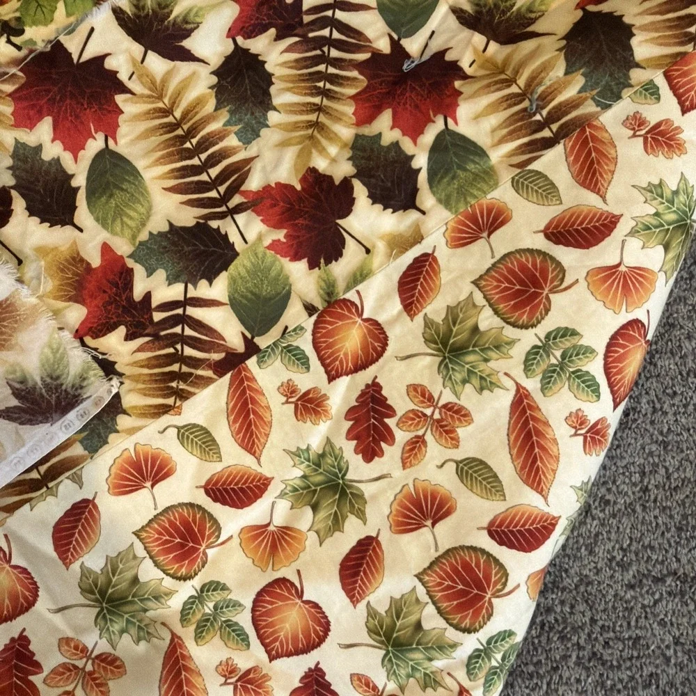 Handmade Fall Appliqué Quilted Wall Hanging Unfinished, Needs Binding 42x28